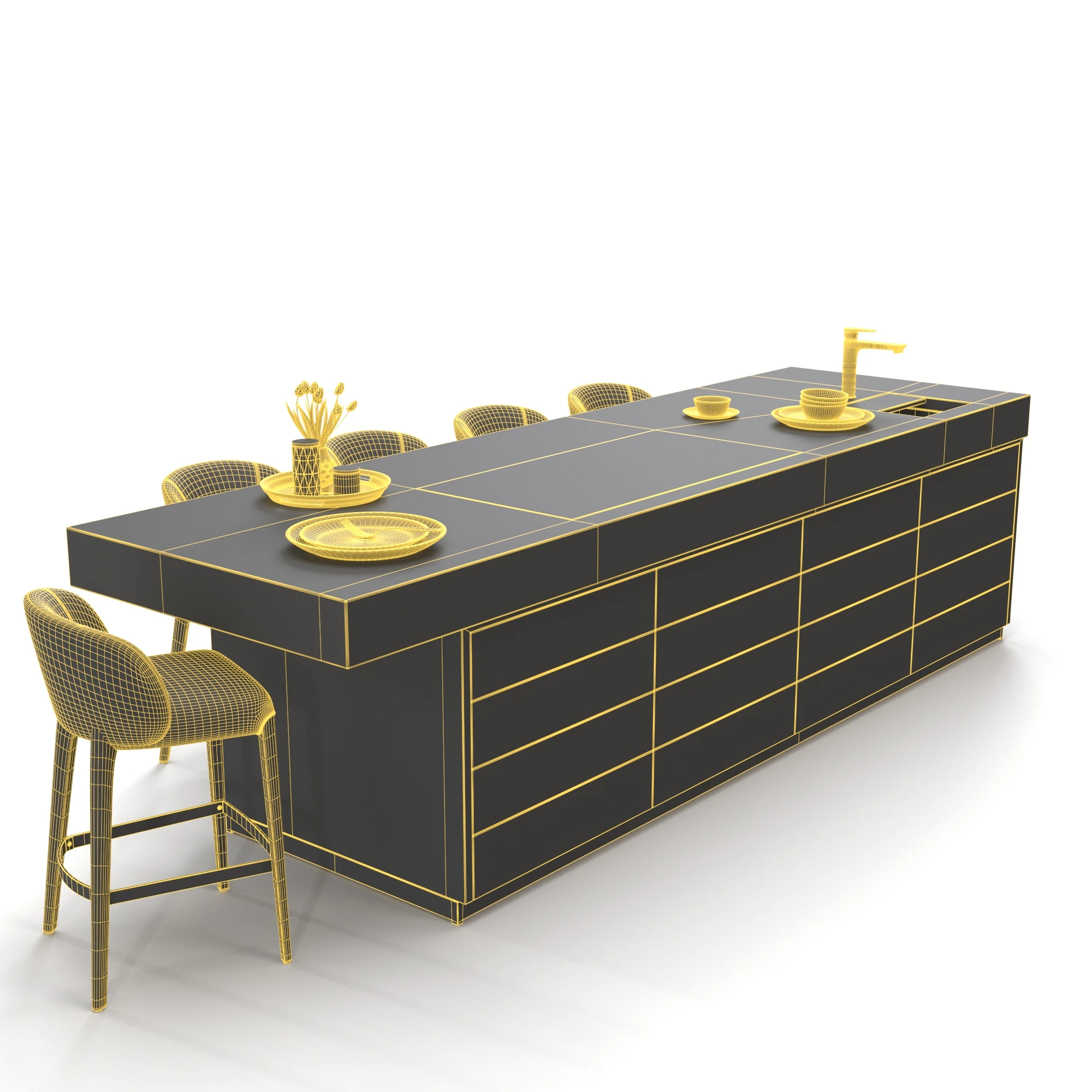 Kitchen Island Countertop 08 3D Model_07